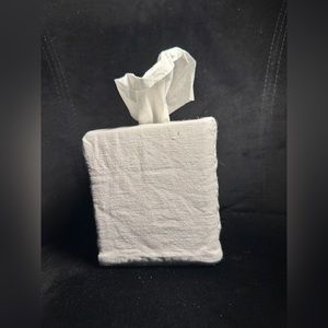 Waterworks Tissue Box Cover - Linen/Cotton Blend